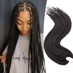 Senegalesiska virkade flätor Senegalesiska vridning Virka Hår för looped Mini Twist Crotchet Hair Synthetic flätande hår för kvinnor