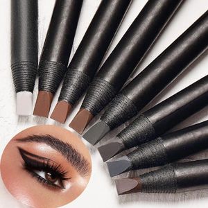 Ögonbrynsförstärkare Mikroblading Flat Eyebrow Pencil Waterproof Peel-Off Wild Eye Brow Pencil Pull Cord för att markera fyllning som beskriver Eyeliner Pen 231113