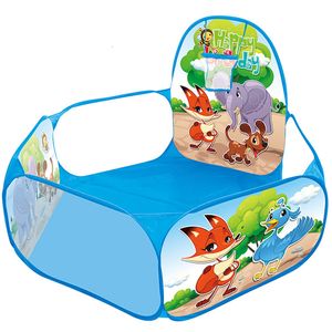 Baby Rail 1.5M Large Ball Pit Portable Baby Playpen With Basket Hoop Folding Ocean Ball Pool With Crawl Tunnel Camping Tent Toys For Kids 230412