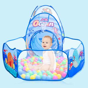 Baby Rail Baby Portable Playground Playpen for Kids Tält Ball Pit Large With Crawling Tunnel Children Park Camping Pool Tält Gift 230412