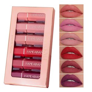 Lipstick 6pcs Matte Lipstick Zestaw Wodoodporny długotrwały nawilżający pomadka Ladies Lip Gloss Kosmetics Makeup Tint Tint Beauty 231113