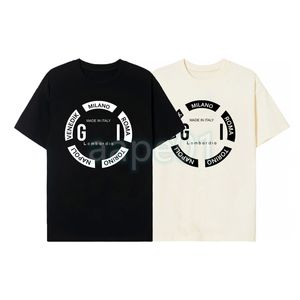 Camisa masculina de luxo Classic Circle Circle Imprimindo manga curta feminino de camiseta respirável Top casual de moda