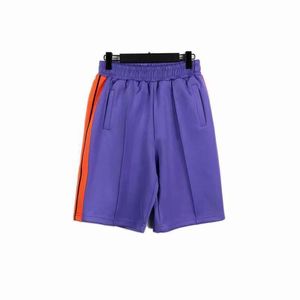 Designer ângulos de palmagem masculino shorts femininos laterais laterais listras de listras impressas elásticas esportes de esportes de esportes de cinco pontos calças casuais 507