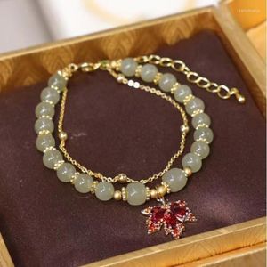 Strand Genshin Impact Kaedehara Kazuha Bracelet Women's Gems Light Luxury Personality Gifts To Girlfriend Fans Two-overlap