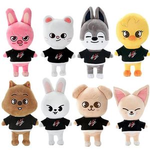 Plush Dolls Skzoo Plush Toys 20cm Stray Kids Plush Wolf Chan Cartoon Stuffed Animal Plushies Doll Kawaii Companion for Kids Adults Fans Gift 230413