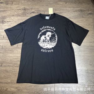 Vetements Tシャツ色の虹色のキャンディー刺繍獣医トップTシャツ2018男性女性1 1ファッションカジュアルベテメントTシャツQ9