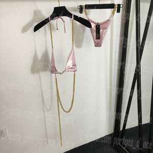 Charming Pembe Kadın Bikinis Mayo Seksi Yastıklı Yastıklı Mayo Tasarımcısı Tatil Mayo Mayosu Suitler Plaj Sutyası Set