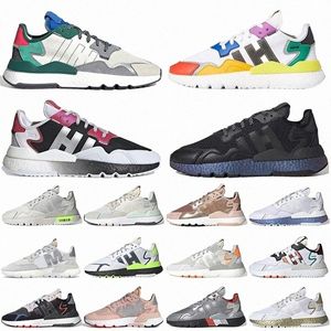 Nite jogger boost män kvinnor löpskor 2023 designer kärna trippel svart kol hi res svart regnbåge collegiate grön utomhus sport sneakers