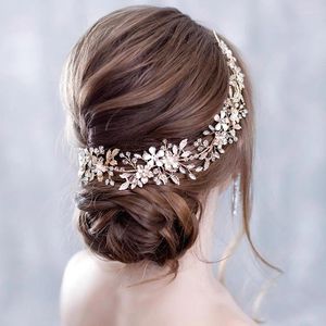 Hair Clips Fashion Bridal Flower Headbands Crystal Rhinestone Jewelry Handmade Wedding Hairband Headband Women Accessories Tiara