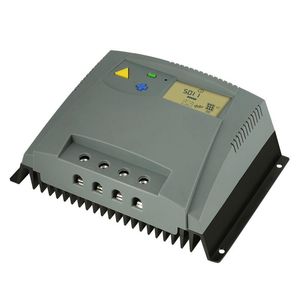 Freeshipping 100A Controlador de carga solar 12V 24V Auto ou 48V LCD Regulador Operação de botão simples para absorção em massa Float Equalizado Fwga