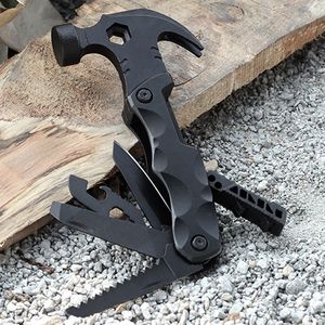 Multi Tool Survival Kit Rostfritt stål Portable Hammer Hunt Accessories för camping, vandring, nödsituation och utomhus Knivöverlevnadsutrustning