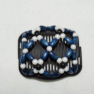 Hair Clips Navy Blue Pearl Flower Beads Magic Comb 50 Pcs/lot Easy Updo Special Christmas For Professional Lady