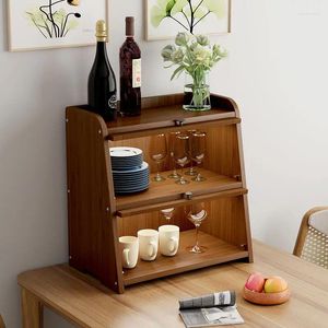 Kitchen Storage Japanese Sideboard Cabinet Tea Cup Multi-Layer Living Room Wall Wine