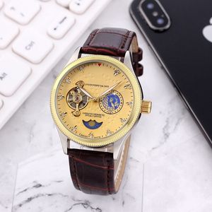 남성용 역할 손목 시계 2023 New Mens 시계 40mm Tourbillon 자동 기계식 시계 최고 럭셔리 브랜드 가죽 스트랩 문 상대 남성 패션 Montre de Luxe