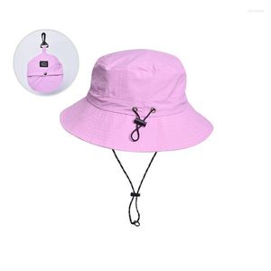 Breda randen hattar 2023 Summer Women's Bucket Hat Snabb drey warterproof Sun Men's Outdoor Climbing Fishing Running UV Protection Caps