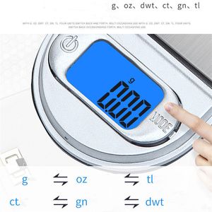 Nyaste miniköksskalor ljusare stil digital skala för guld- och diamantskala smycken 0,01 Balance Pocket Gram LED Display Electronic Scales 200g/0,01 g 100g/0,01g