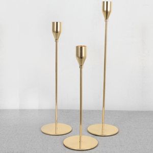 Candle Holders 3pcs Metal Decor Spherical Base Set Stand Holder Stable Table Crafts For Home Furnishing Decoration