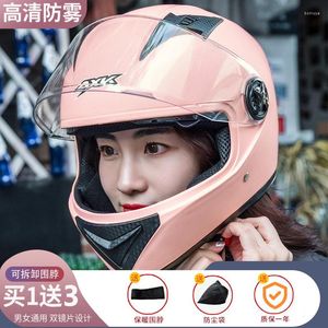 Motorcycle Helmets Factory Direct Supply Electric Car Helmet Men's Warm Winter Full Female Anti-fog Battery Four Seasons Riding