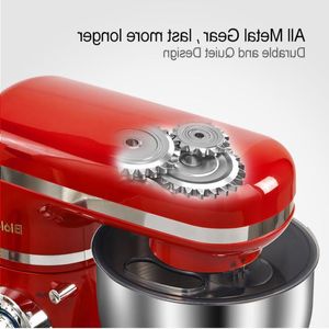 FreeShipping 1200W 4L Tigela de aço inoxidável 6 velocidades Cozinha Food Stand Mixer Creme Ovo Batedor Liquidificador Bolo Massa Pão Mixer Maker Machin Elvw