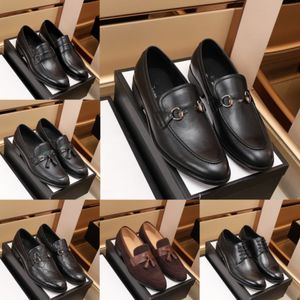 2023 Men's Fashion Slip on Designer Dress Shoes Men Oxfore Oxfords Business New Classic أصلي جلود بدلات أحذية بحجم 38-45