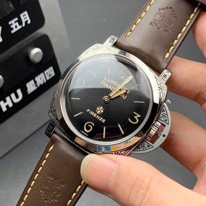 Luxury Mens Automatic Mechanical Designer Watch Sapphire Mirror Swiss Movement Size 47mm Imported Cowhide Strap Sport Wristwatches 1vog