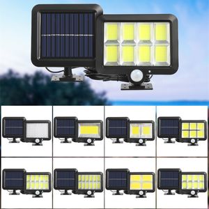 Außenwandleuchten Solarstrom-Wandleuchte, Bewegungssensor-Licht 56 LEDs Sicherheits-Nachtlicht Trennbares Solarpanel-Licht für Patio Yard Deck Garage Einfahrt Verandazaun