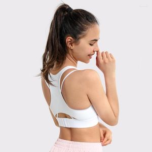 Active Shirts Gathering Sports Bra Spring Wear For Women Gym Shockproof Running Fitness Clothing Beautiful Back Sujetador Deportivo