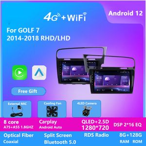 Android GPSナビゲーションカービデオDVDプレーヤーヘッドユニットゴルフ7 2014-2018ミラーリンク工場価格