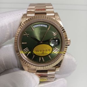 17 Color Real Photo 904L Stahl Uhren Männer Datum 40mm 18K Everose Gold 228235 Olivengrün Ziff 228239 NF V12 Gelbgold Cal.3255 Bewegung Automatische mechanische Uhr