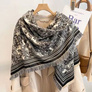 2023女性のための新しいデザイナースカーフ秋の冬のスカーフショールとラップイブニングドレス