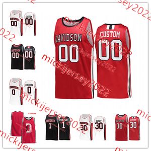 Hunter Adam Angelo Brizzi Davidson Basketball Jersey Custom cucite MENS GIOVANI Bobby Durkin Mike Lougnane Jarvis Moss Rikus Schulte Davidson Maglie Wildcats