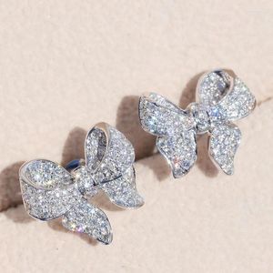 Stud Earrings Fashion Cute Rhinestone Silver Color Butterfly For Women No Piercing Fake Cartilage Earring Jewelry Gift