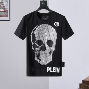 pleinxplein pp herrar t-shirts original design sommartröja plein t-shirt pp bomullsstrassskallar mönster skjorta kort ärm 770 färg