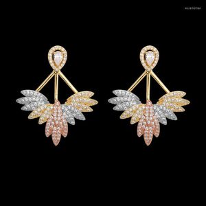 Kolczyki stadniskie Lanyika Fashion Jewelry Promocja luksusowe anielskie skrzydło piórko mikro pióro mikro