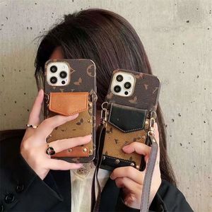 デザイナーiPhoneケース15 14 Pro Maxury Lugh Leather Card Slot Holder Wallet High Quality 18 17 15pro 14Pro 13Pro 121111 XS 7 8プラスウォレット