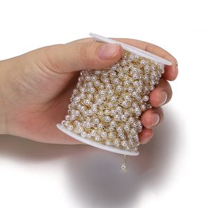 1 meter/pack Pearl -kedjor för DIY -smycken Tillbehör Kit Armband Halsband Midjekedjor Klagomål Tillbehörstillbehör