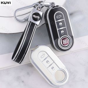 Nyckelringar Ny TPU -bil Key Case Cover Shell för Fiat Ducato 500 500L Panda Grande Punto Lancia Musa Citroen Jumper Peugeot Boxer Keychain J230413