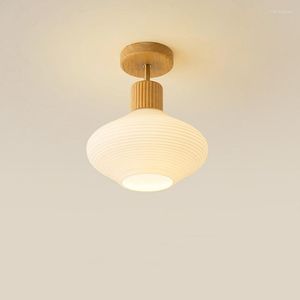 Ceiling Lights Simple Style Lamp Nordic Log Luxury Dining Hall Porch Bedroom Interior Decoration Lighting Fixtures