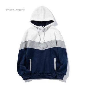 Hoodies للرجال Sweatshirts 2023 New Printed Men and Women's Hoodie Color Match Nasual Top Autumn and Winter Fashion Sports Pulloverl231113