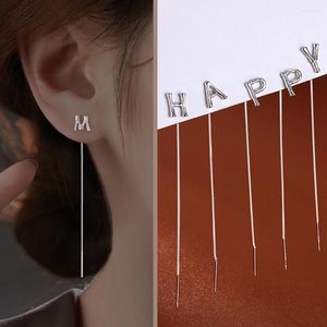 Dangle Earrings A-Z Initial Letters Long Tassel Line Ear Jewelry Korean Fashion Gifts Temperament Chains For Women Girls