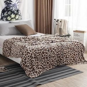 Blanket Super Soft Coral Fleece Flannel Blankets Leopard Zebra Stripe Printed Sofa Bed Bedspread Plaid Blankets 231110