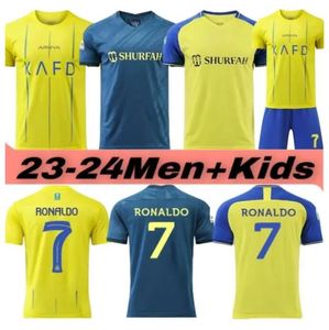 AL NASSR FC Soccer Jerseys Ronaldo 2023 2024 Hem Yellow Away 23 24 Cr7 Gonzalo Martinez Talisca Ghislain Konan Vincent Aboubakar Men Football Shirt Al-Nass FC 99