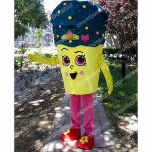 Super Cute Cupcake Icecream Mascot Costumes Halloween Tecknad karaktärsdräkt Xmas Outdoor Party Outfit unisex reklamreklamkläder