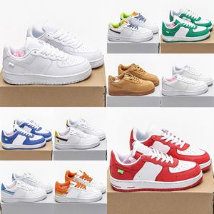 New Style Kids Shoes Forse 1 Trainers Shadow Boys Girls Triple White Black Black Dark Brown Pale Ivory مغسول المرجان Aurora Sapphire Sneakers مصمم في الهواء الطلق يورو 28-35