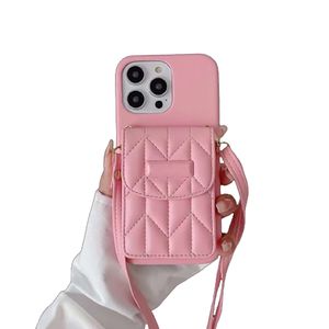 Luxus-Crossbody-Mappen-Leder-Telefon-Kasten für iPhone 14 Pro Max 13 12 Art- und Weisegroße Kapazitäts-Umhängetasche-Damen-Abdeckungs-Antitropfen-stoßfest 1pcs