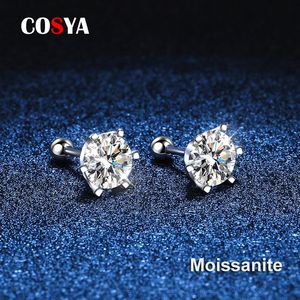 Stud Cosya 925 Sterling Silver 032ct Screke Earrings Drop 6 Prong Diamond D Gra for Women Wedding Party Fine Jewelry 230412