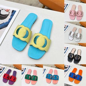 Interligar sandália Hollow Out Cut G Slide Saltos baixos Summer Slippers Fashion Fashion Designer Slides Sliders Shoes Ladies Casual Shoes 2023