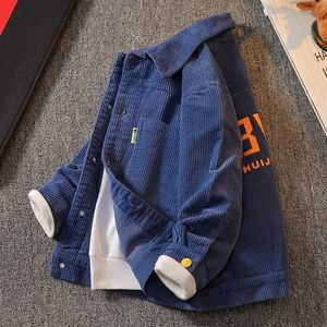 Cappotto Primavera Autunno Bambini Per Ragazzi Giacca Stile Gentiluomo Giacche casual per bambini Vestiti di velluto a coste per bambini 120 * 170 cm 231113