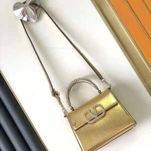 Diamant-Geldbörse mit Kristall-Geldbörse, Leder-Geldbörse, Designer-Tasche, Valen-Taschen, Tasche mit Metallgriff, große Schnalle, handgehaltene Schulter-Crossbody-Tasche, Charme für Damen, Bagy Z VFQC