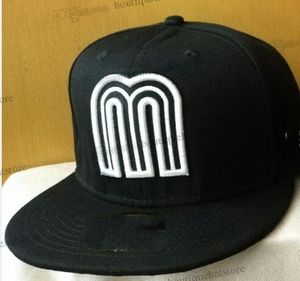 2023 Men's Letter M Flat Full Size Closed Caps Black Red Mexico Baseball Hip Hop Classic Sports All Team Vintage Grey Color SD Fitted Hats In Size 7- Size 8 AP12-07